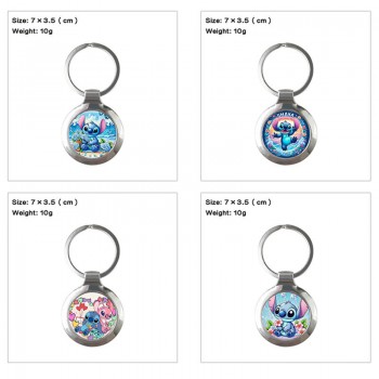 Stitch anime keyring key chains