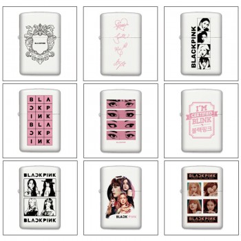 Black Pink star Single-sided Zippo Oil Lighter