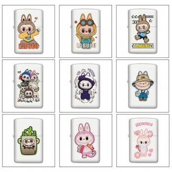 Labubu anime Single-sided Zippo Oil Lighter