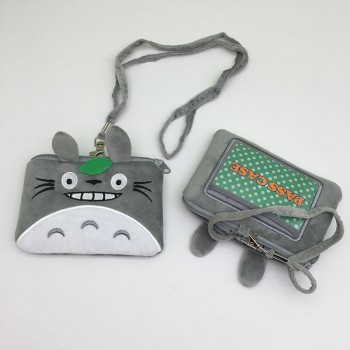 Totoro plush ID cards holders cases lanyard key chains