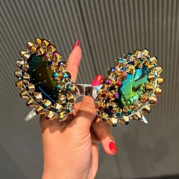Punk Colorful Funny Alien Hip Hop Sunglasses