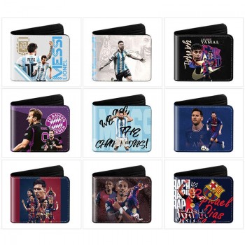 Football Messi Cristiano Ronaldo Mbappe star wallet purse