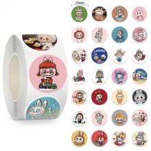 500pcs/roll Labubu Anime Stickers