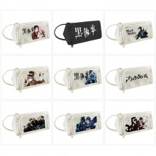 Kuroshitsuji Black Butler anime canvas triangle pen bag pencil case
