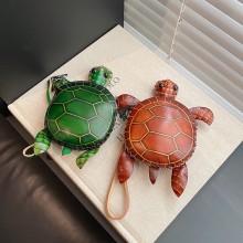 Cute Turtle Funny Creative Coin Purse PU Leather Lipstick Key  Bag