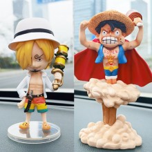 One Piece Super man Luffy Sanji anime figure