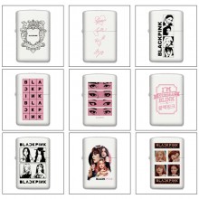 Black Pink star Single-sided Zippo Oil Lighter