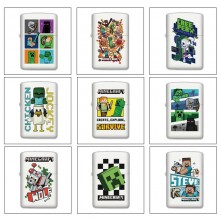 Minecraft game Single-sided Zippo Oil Lighter
