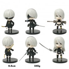 6Pcs/set NieR:Automata YoRHa 2B anime figures(OPP bag)