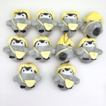 3.6inches Penguins anime plush dolls set(10pcs a s...