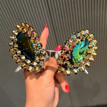 Punk Colorful Funny Alien Hip Hop Sunglasses
