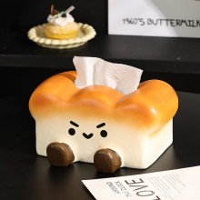 Toast bread ceramic tissue box