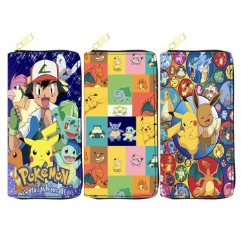 Pokemon anime zipper long wallet purse