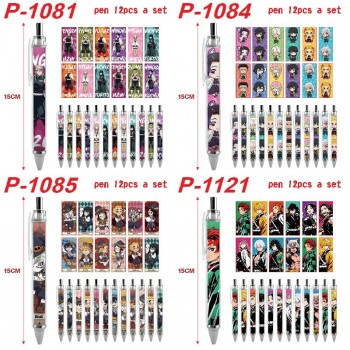 Demon Slayer anime ballpoint pen ball pens(12pcs a set)