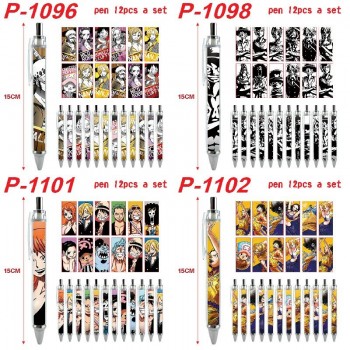One Piece anime ballpoint pen ball pens(12pcs a set)