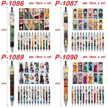 Naruto anime ballpoint pen ball pens(12pcs a set)