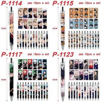 Jujutsu Kaisen anime ballpoint pen ball pens(12pcs a set)