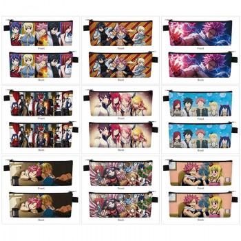 Fairy Tail anime PU zipper pen case pencil bag