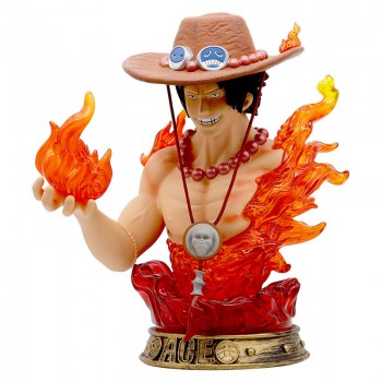 38cm One Piece ACE half body bust anime figure