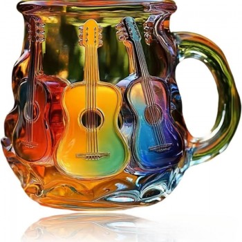 Creative Guitar Art Glass Water Cup Mug