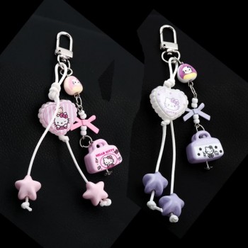 Hello Kitty Key chain Heart Star Charm Phone Chain