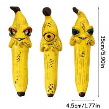 Funny Magic Banana Ornament Big Eyes Resin Figure