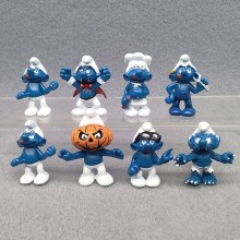 8Pcs/set The Smurfs anime figures(OPP bag)