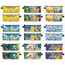 Pokemon anime PU zipper pen case pencil bag