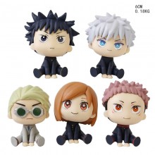5Pcs/set Jujutsu Kaisen sitting anime figures(OPP bag)
