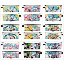 Hatsune Miku anime PU zipper pen case pencil bag