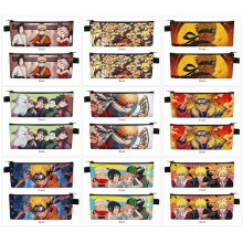 Naruto anime PU zipper pen case pencil bag