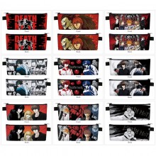 Death Note anime PU zipper pen case pencil bag