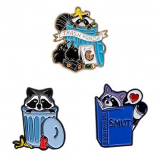 Raccoon Enamel Alloy Pins Brooches