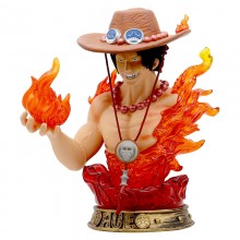 38cm One Piece ACE half body bust anime figure