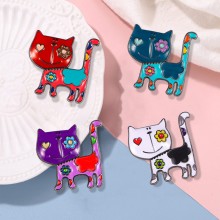 Cute Cat Enamel Alloy Pins Brooches