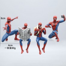 4Pcs/set Spider-Man anime figures(OPP bag)