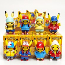 Pokemon Pikachu Pocket Monsters anime figures set(8pcs a set)