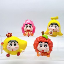 4Pcs/set Crayon Shin-chan fruits anime figures(OPP...