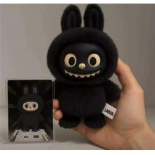 Black Labubu anime plush doll 15cm
