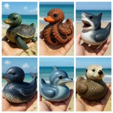 Sea Creature Duck Figurine Figure