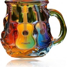 Creative Guitar Art Glass Water Cup Mug