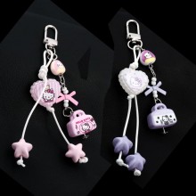Hello Kitty Key chain Heart Star Charm Phone Chain