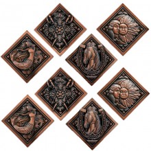 Resident Evil 8 Horse Crest Alloy Enamel Brooch Pi...