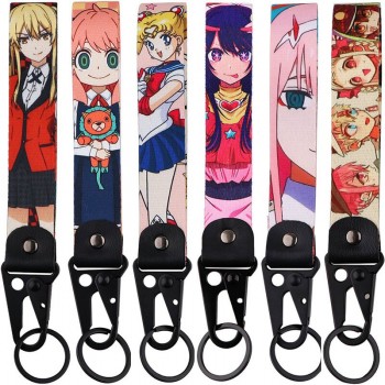 Anime girl Lanyard for Keys ID Card USB Badge Holder Wrist Straps