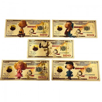 Snoopy anime coin gold banknotes(price for 1pcs)