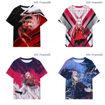 Darling in the FranXX 02 anime milk silk fabric t-shirts