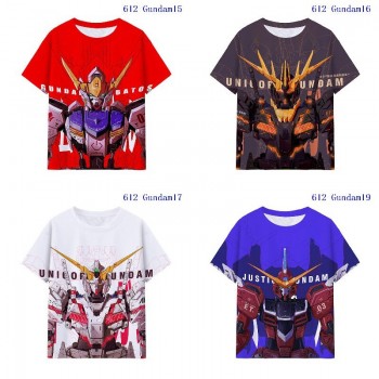 Gundam anime milk silk fabric t-shirt t shirts