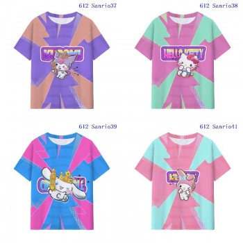 Sanrio Melody kitty Cinnamoroll Kuromi milk silk fabric t-shirts