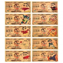 Crayon Shin-chan anime coin gold banknotes(price for 1pcs)