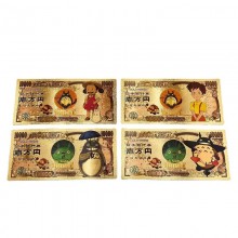 Totoro anime coin gold banknotes(price for 1pcs)